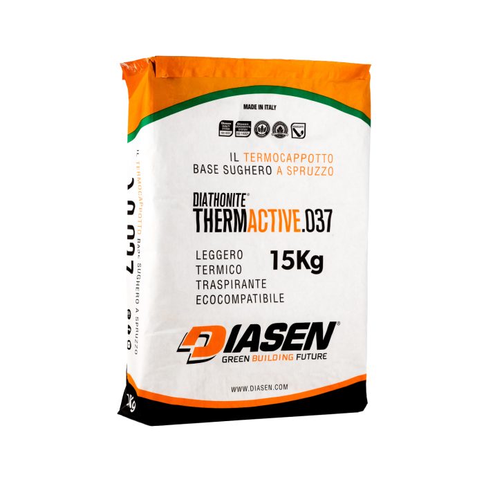 DIASEN - Enduit thermo-isolant - DIATHONITE ThermActive λ0.037 - sacs 15kg - Conso 2.60kg/m²/cm - 60 sacs/PAL  